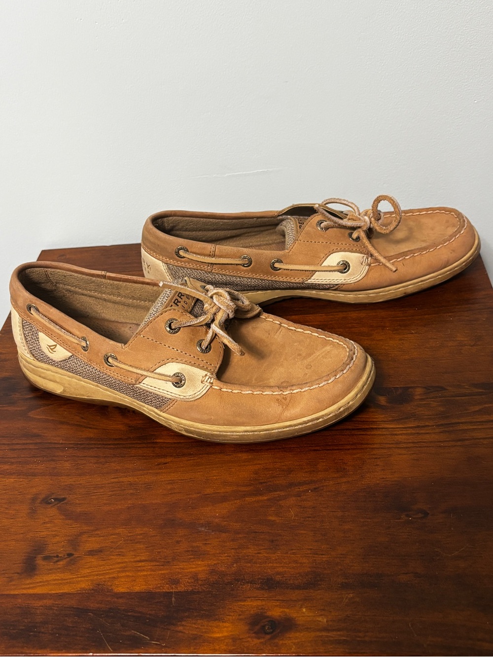Sperry Women's Tan Leather Slip-On Boat shoes